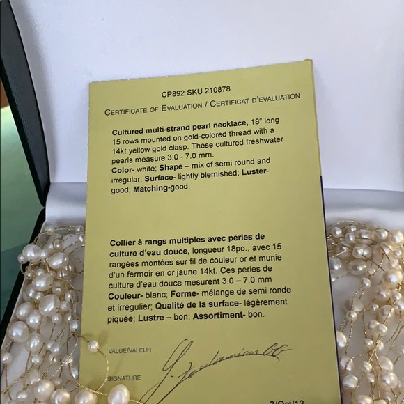 Genuine pearl multi layer necklace. NWT - Picture 2 of 5